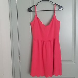 Coral Scalloped Sundress